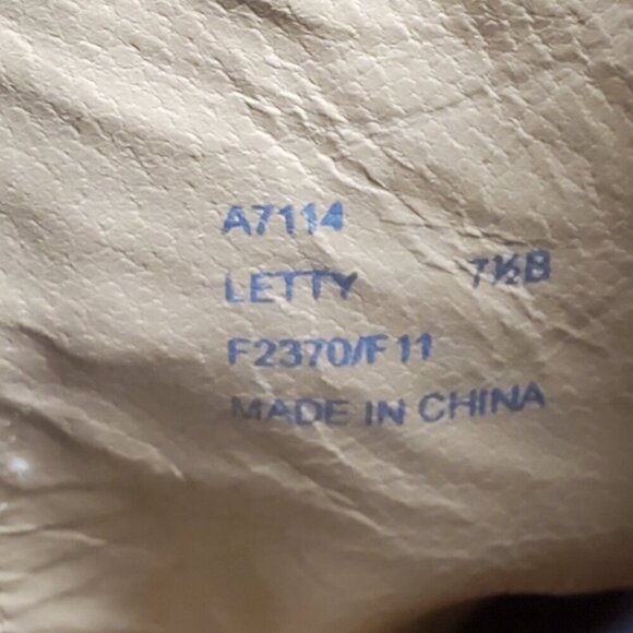 Coach Letty Suede Ankle Wedge Heel Boots Bootie Metal Logo Black‎ Womens 7.5 B - Picture 10 of 10